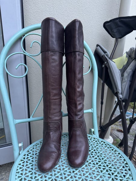 PULP CHOCOLATE BROWN TALL LEATHER BOOTS EX CONDITION SIZE 7.5 GORGEOUS Carousel 1