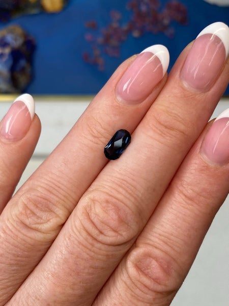 $1RES ~ Certified 1.10ct Blue Burmese Spinel - Rare Fancy Cut Carousel 3