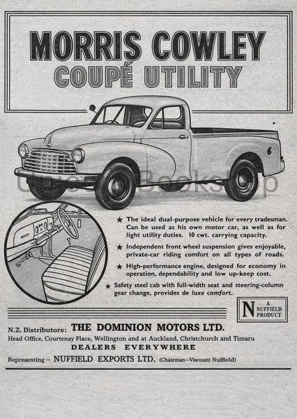 VINTAGE POSTER: 1952 Morris Cowley Coupe Utility by Dominion Motors Carousel 1