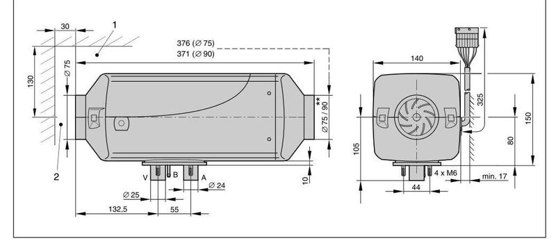 DIESEL AIR HEATER 5 Kw 12V FINEST QUALITY USA BRAND 3 YEAR WARRANTY Carousel 12
