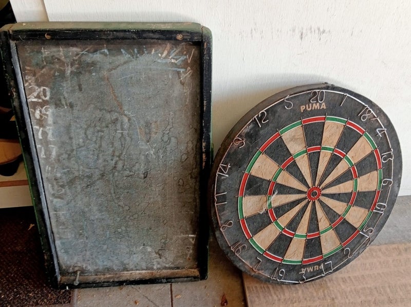 Vintage Dart board & black board Carousel 1