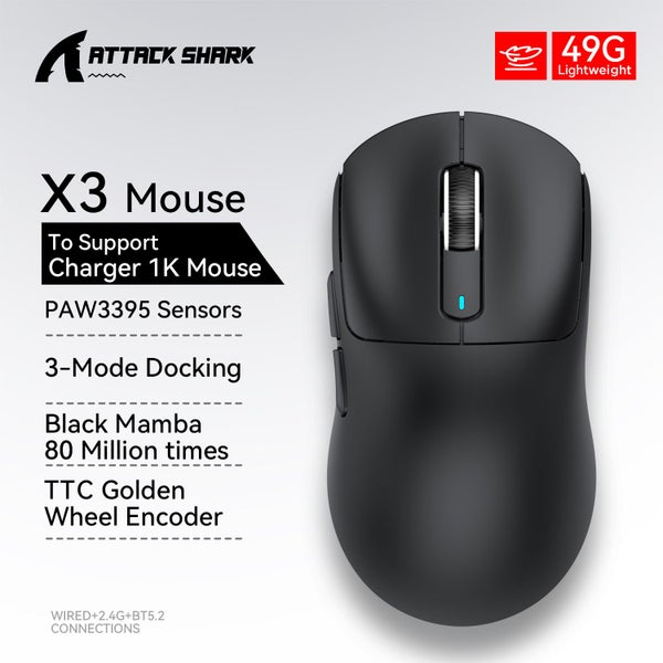 Wireless Mouse 26K DPI Tri-Mode Macro For Laptop/Win/Mac Carousel 1