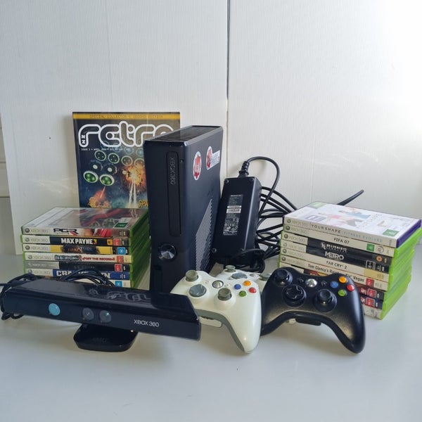 XBOX 360 Slim Console Bundle + Kinect + 17 GAMES! $1 RESERVE Bulk Lot Carousel 2