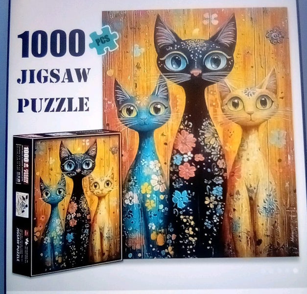 THE CATTAGE - Stunning Vibrant Cat Jigsaw For The Cat & Puzzler Enthusiast Carousel 1