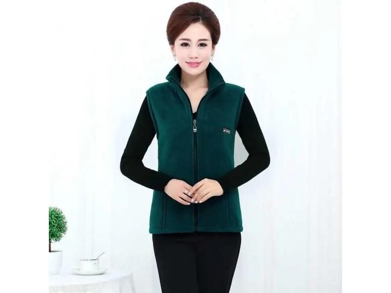 Women Casual Solid Sleeveless Vest Jacket With Pocket Carousel 1