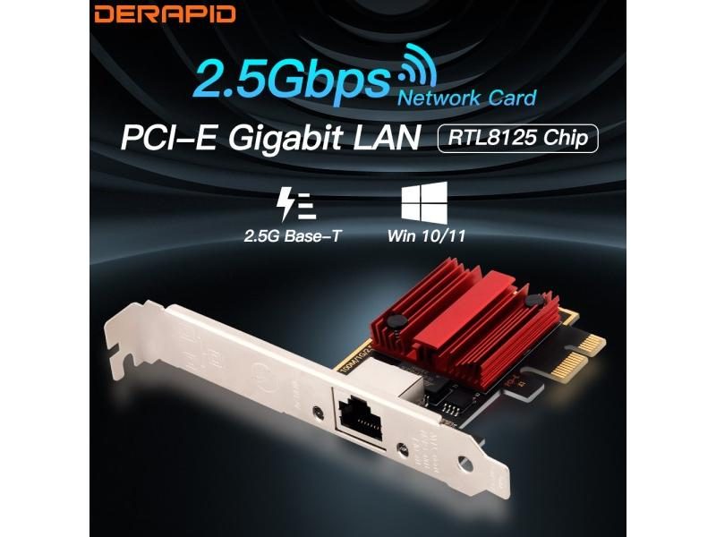 2.5G PCIE Network Card RTL8125B Chip For Win10/11 Carousel 1