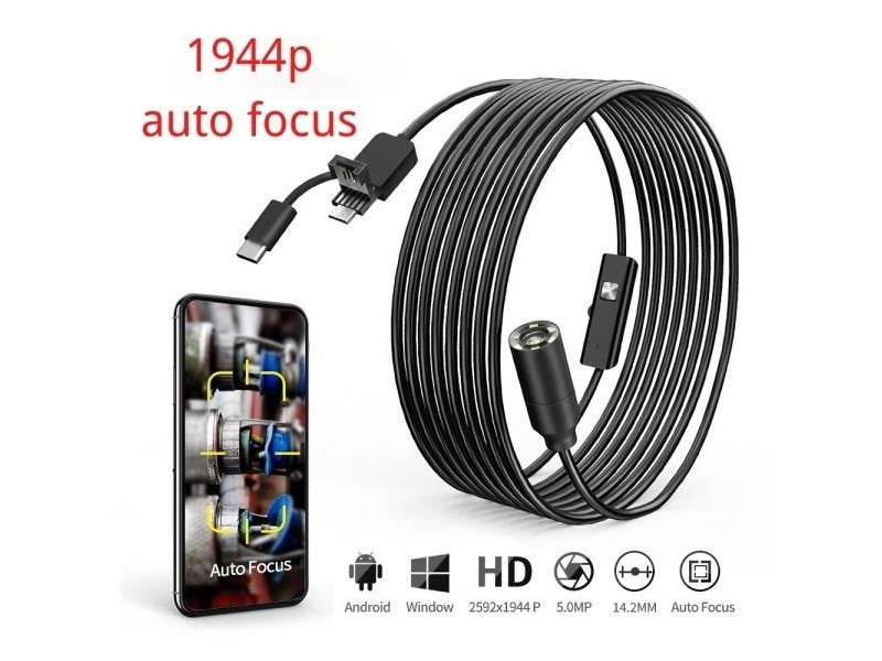 Auto Focus Inspection Endoscope 1944P HD 4 LED Lights For Car Pipe Repair Carousel 1
