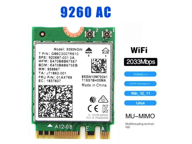 WiFi 5 Wireless Network Card Bluetooth 5.0 For Laptop NGFF M.2 Carousel 1