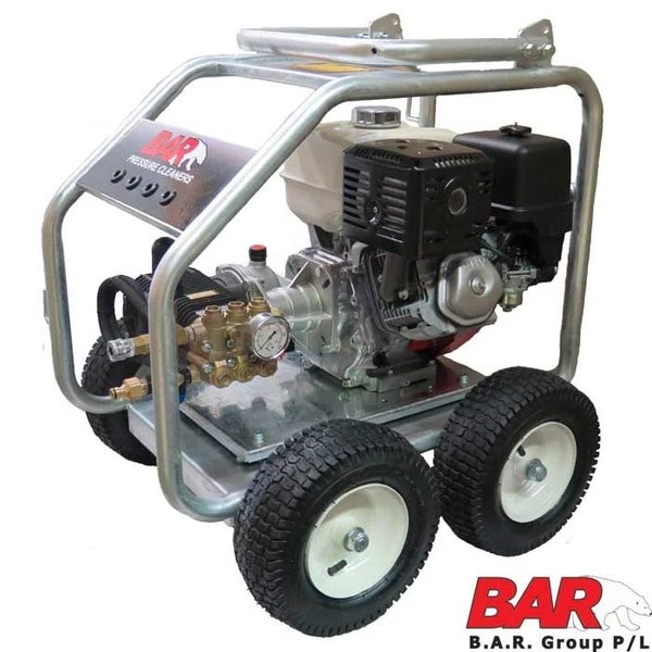Water Blaster BE 4000psi Honda Engine Gear Reduction Full Roll Frame Carousel 1