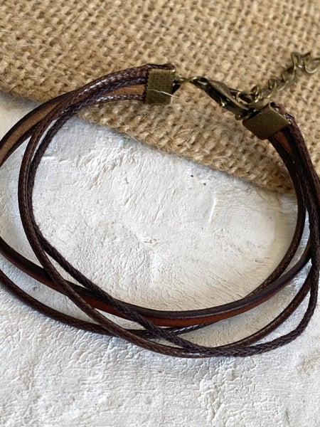 Mixed Leather Layered Earthy Bracelet Carousel 2