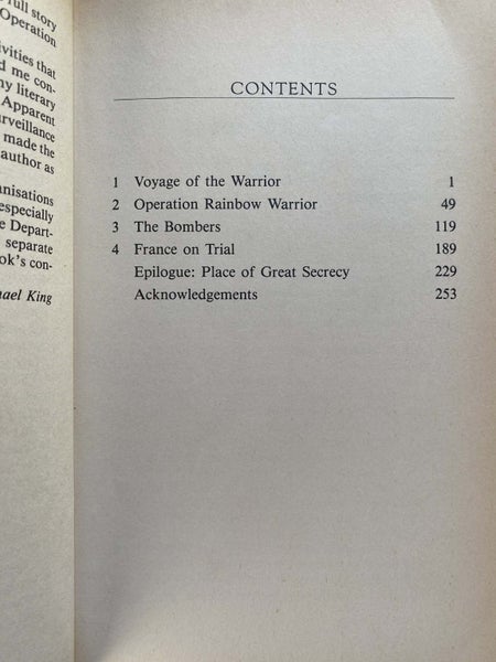 DEATH OF THE RAINBOW WARRIOR by Michael King 1986 Carousel 9