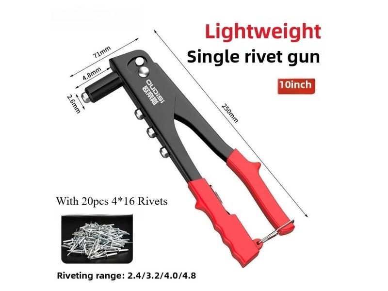 Heavy Duty Rivet Gun Kit With 100Pcs Rivets For Furniture Boat Trailer Carousel 1
