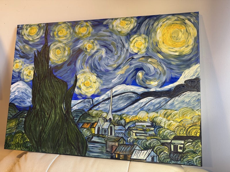 Recreated Famouse painting - Vincent Vangoh’s starry night by Waru J Carousel 2
