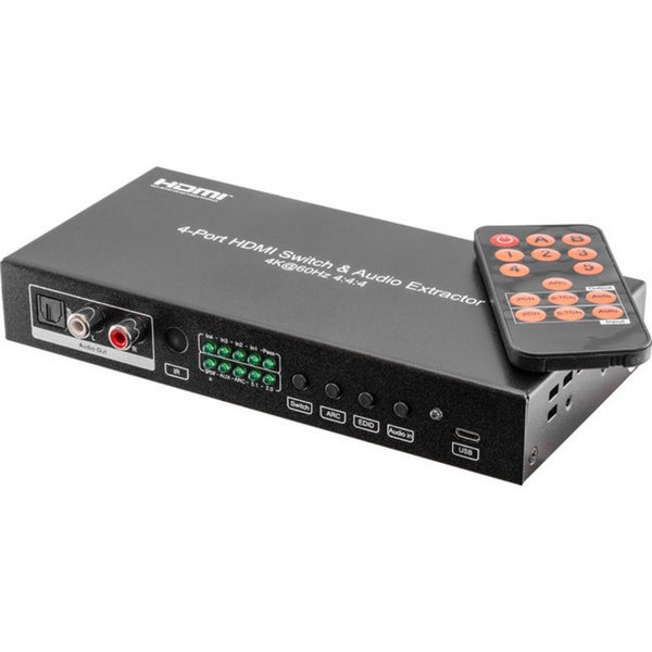 4 Way 18Gbps HDMI Switcher Audio Extraction Carousel 1