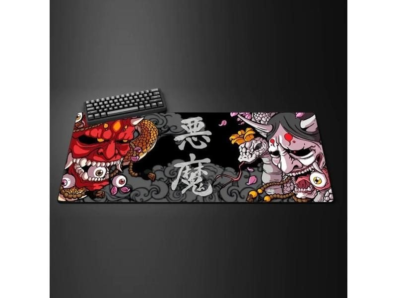 Large Purple Anime Oni Gamer Desk Mat For PC Carousel 1