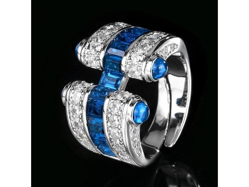 Lab Grown Sapphire Ring For Female Anniversary Party Gift Carousel 1