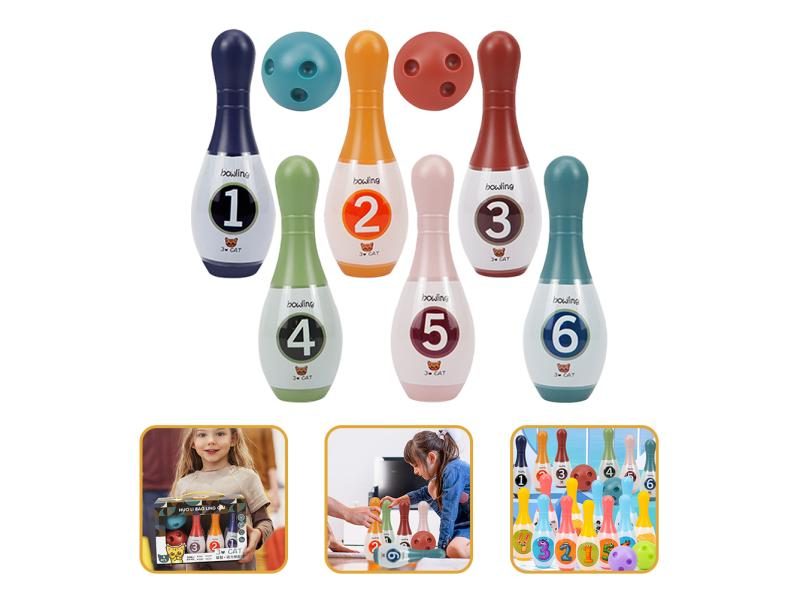 DIY Bowling Kit For Kids Toddlers Indoor Outdoor Game Carousel 1
