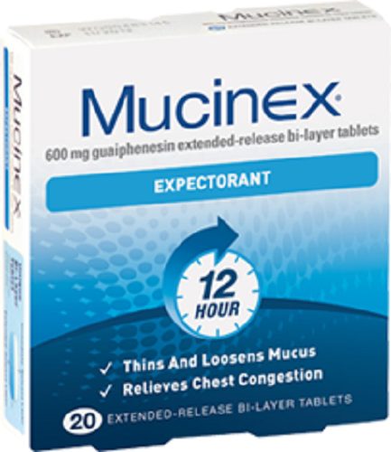 Mucinex Expectorant Tablets - 20 Count for Effective Relief Carousel 1