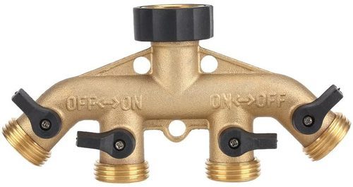Brass 4 Way Garden Hose Tap Connector Adapter Garden Irrigation Carousel 7