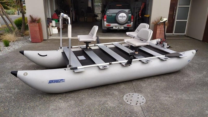 4m Sea Eagle inflatable Pontoon Boat Carousel 1