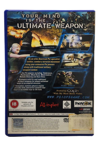 Psi-Ops: The Mindgate Conspiracy - PlayStation 2 (PS2 Game) Carousel 2