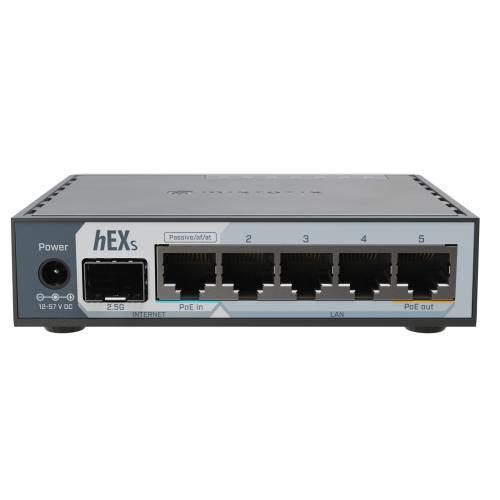 MikroTik E60iUGS hEX S 5 Port Gigabit Ethernet Router with a 2.5 Gbps SFP Port Carousel 1