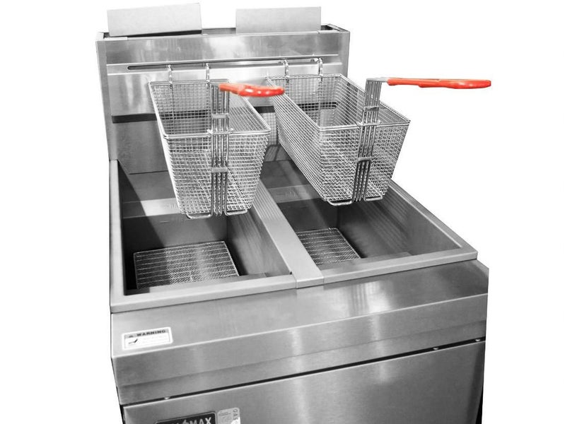 Commercial LPG Gas Twin Vat Deep Fryer - Superfast 4 Burner Carousel 1