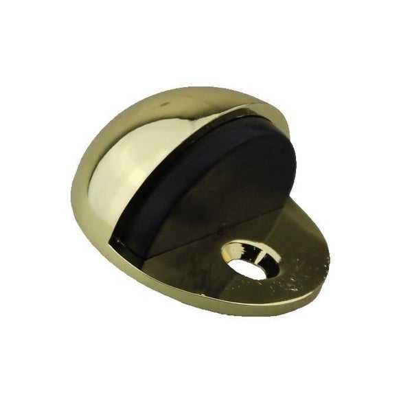 Nidus Door Stop Type#1 Half Moon Floor Mounted Polished Brass DSFM1PB Carousel 2