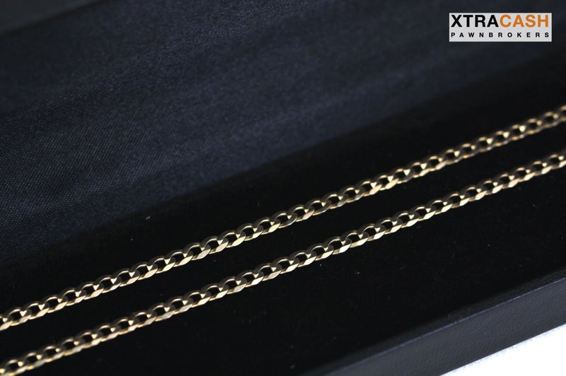 9ct Yellow Gold Curb Chain In Box Carousel 1