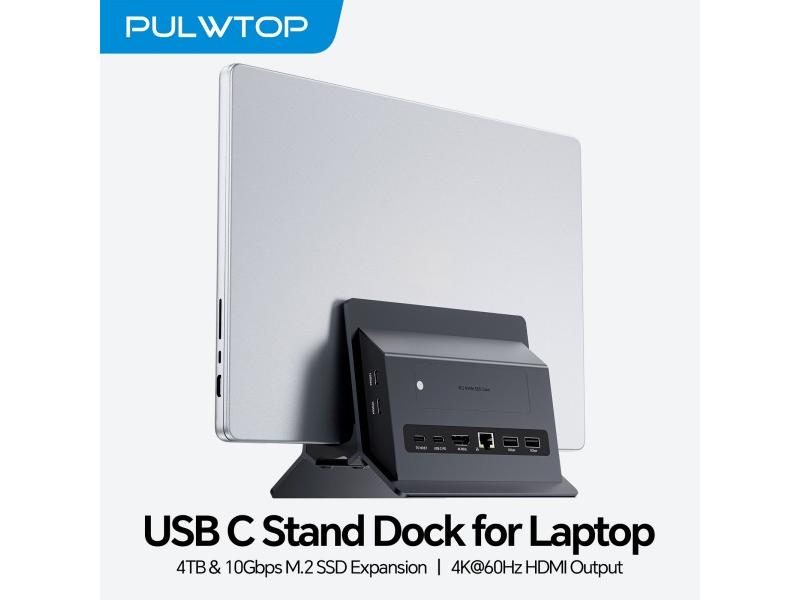 Vertical USB C Docking Station With SSD Case For MacBook Carousel 1