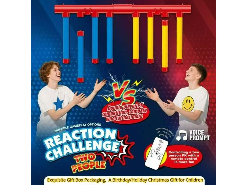 2-Player Drop Sticks Game For Kids Train Reaction Ability Carousel 2
