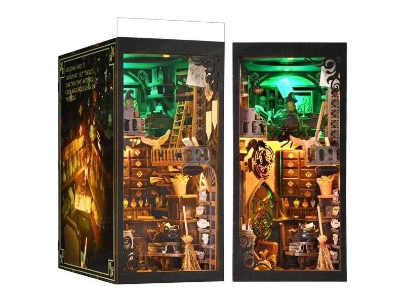 DIY 3D Wooden Puzzle Bookend Kit With LED Light For Teens Adults Carousel 1