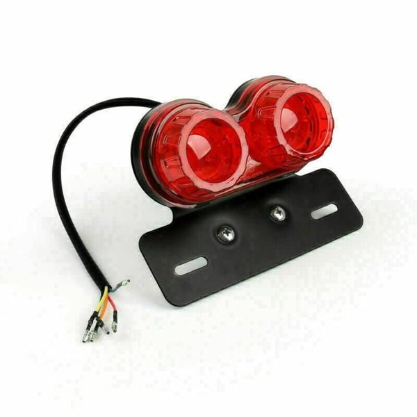 Motorcycle Led Rear Tail Light Brake Indicator Light Number Plate 12V Red T7 Carousel 1