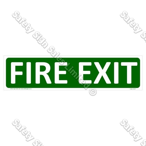 Safety Sign - Fire Exit Sign 120x 480mm Carousel 1