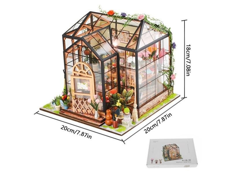 DIY Miniature Garden House Kit With LED Light And Furniture Carousel 1