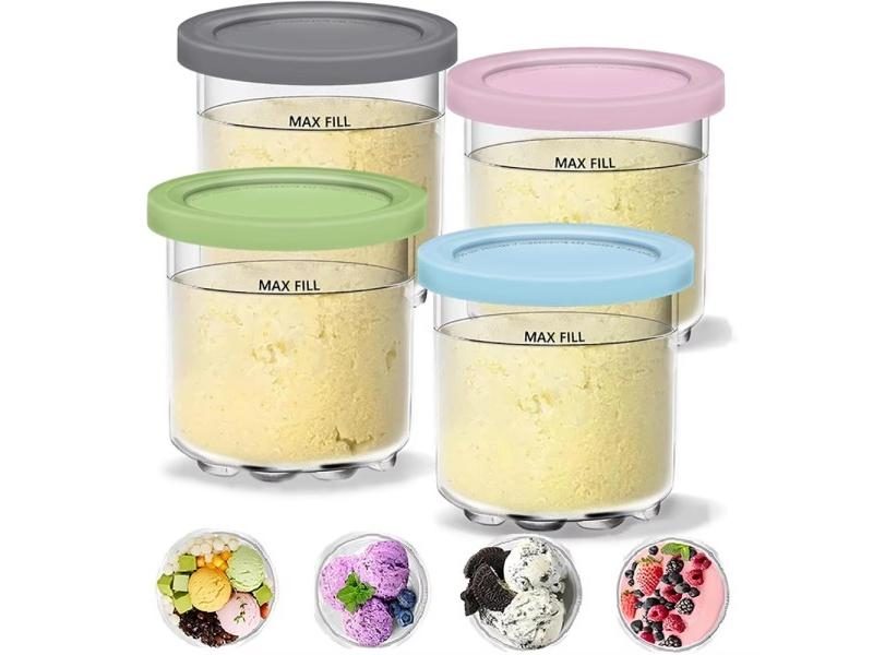 4 Pack Ninja Creami Pints And Lids Set Ice Cream Containers Carousel 1