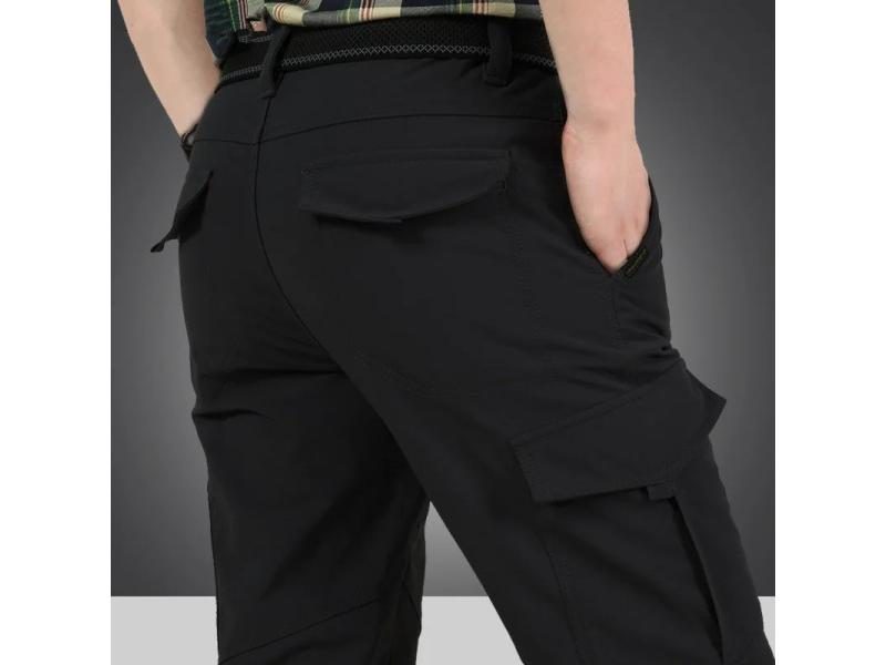 Men's Double Layer Fleece Camouflage Cargo Pants Carousel 1