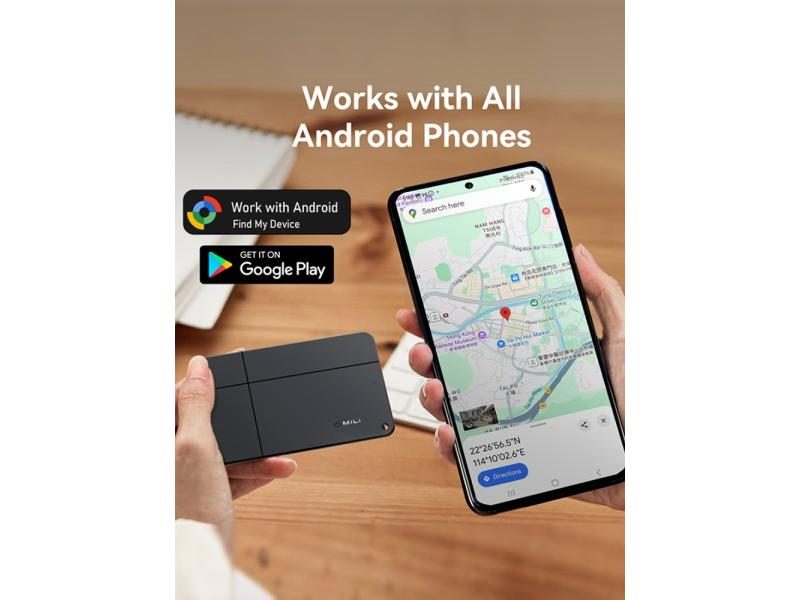 Wireless Charging Ultra-thin Wallet Tracker Card GPS Location Carousel 1