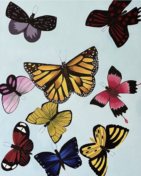 Original Oil painting with frame Carousel 2