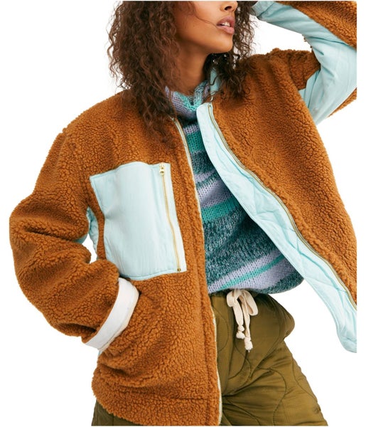 Free People Womens Rivington Sherpa Jacket, NWT Carousel 1