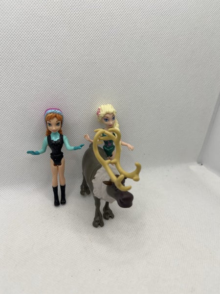 2013 Mattel Disney Frozen Anna and Elsa Polly Pocket Magiclip 3.5" Carousel 2