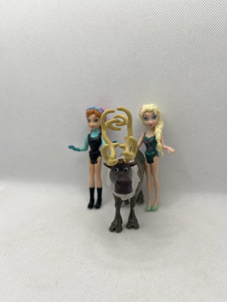 2013 Mattel Disney Frozen Anna and Elsa Polly Pocket Magiclip 3.5" Carousel 3