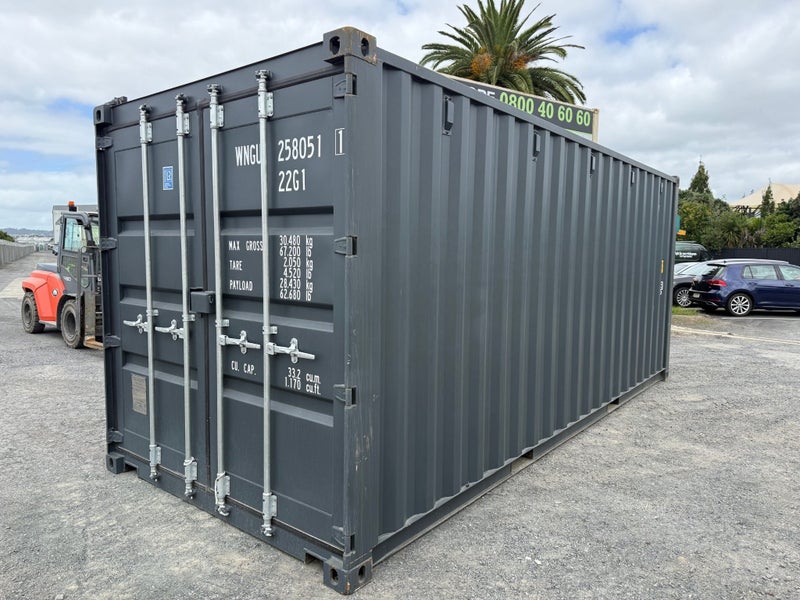20 ft New Build Beige and Charcoal Colour Containers Carousel 1