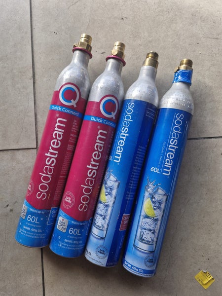 Sodastream gas cylinder 60L empty spare (or full for double price). Per bottle Carousel 1