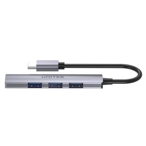 Unitek 4-in-1 USB Multi-Port Ultra Slim Hub with USB-C Connector - Space Grey 1x Carousel 1