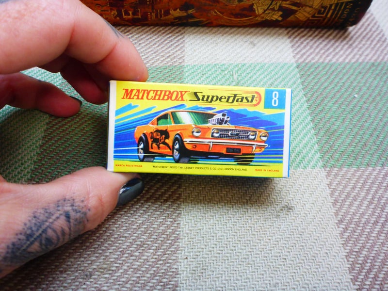 Vintage Boxed Matchbox Diecast Toy Superfast No. 8 Wild Cat Dragster Die Cast Carousel 1