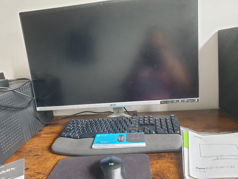 Computer set up with computer chair Carousel 1