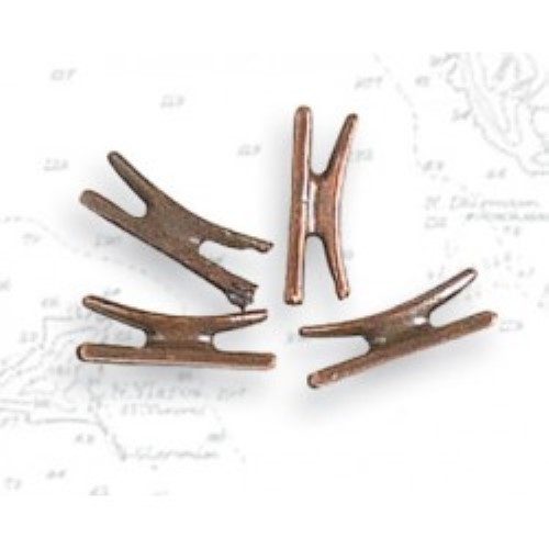 Wooden Ship Kit Fitting - Metal Cleat 12mm (Pack of 7) Carousel 1