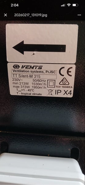 300mm silenced 2 speed inline fan (never been installed) Carousel 2