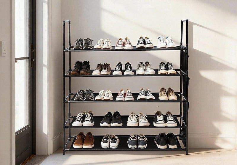 5 Tier Stackable Shoe Rack Storage Cabinet Organiser Shelf Carousel 2